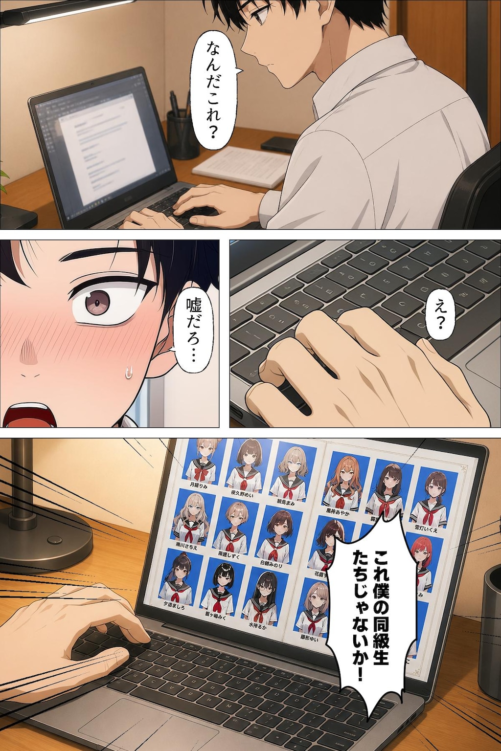 【漫画】指名は卒アルの中で 卒業アルバムに載っている元同級生しか