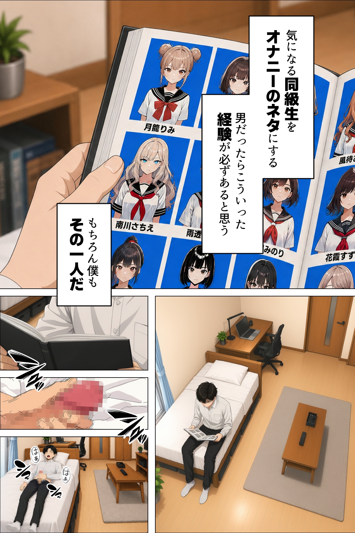 【漫画】指名は卒アルの中で 卒業アルバムに載っている元同級生しか