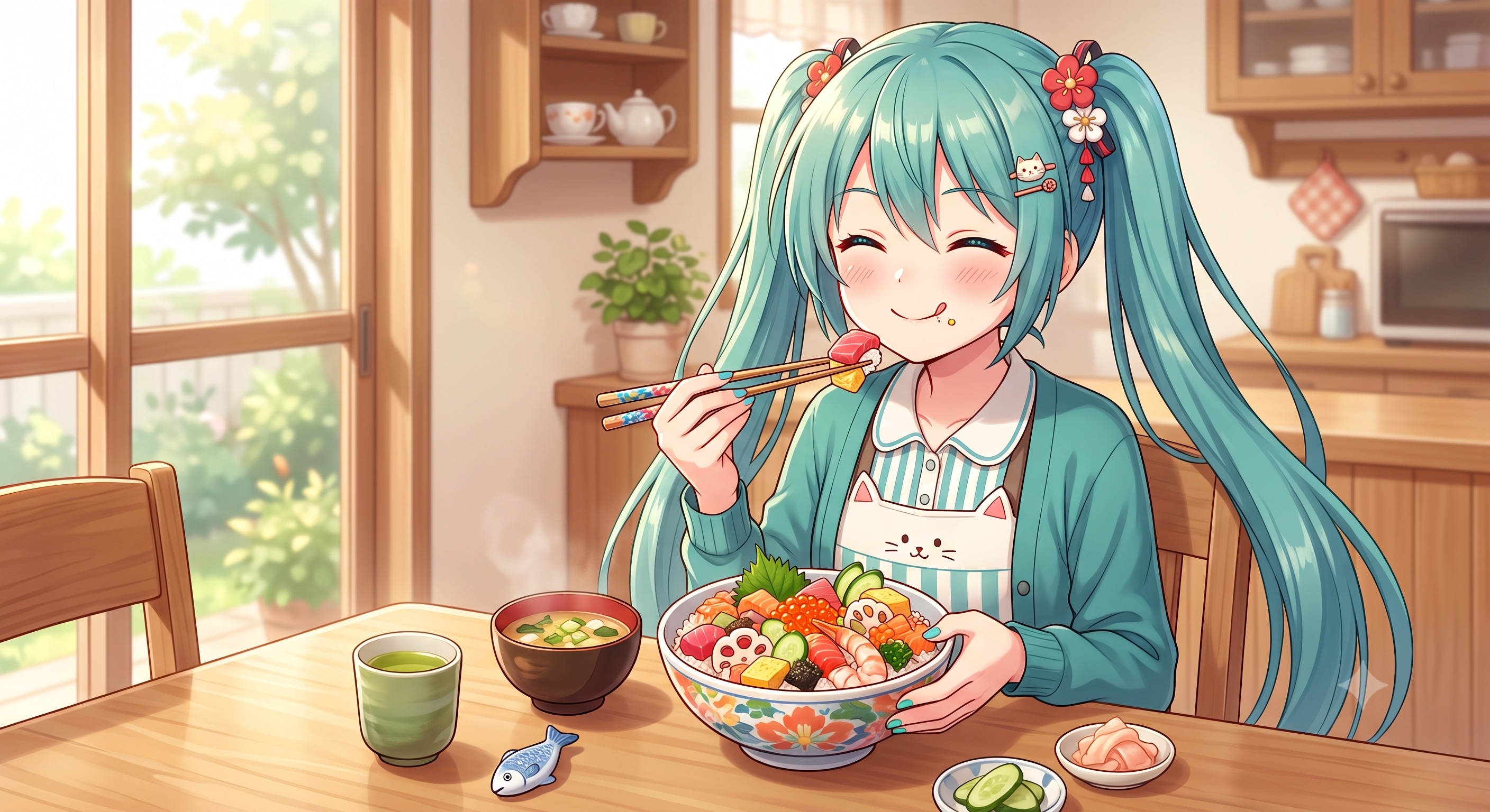 今日のお昼は散らしずしです