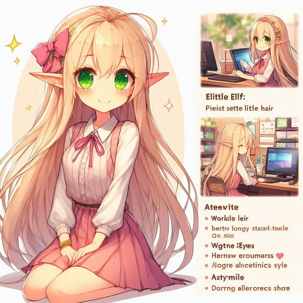 家電量販店で働くエルフの少女