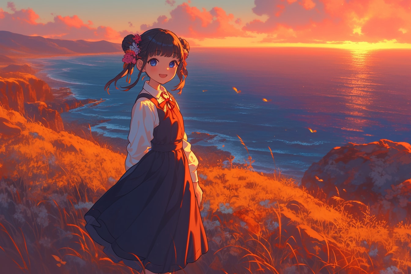 夕暮れのおだんごちゃん🍡✨125 | の人気AIイラスト・グラビア