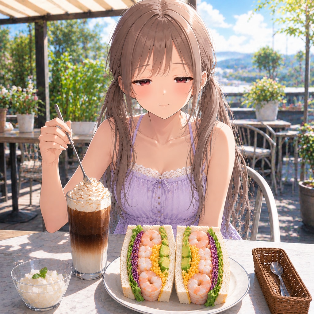 梢とランチ（４８）暑い💦