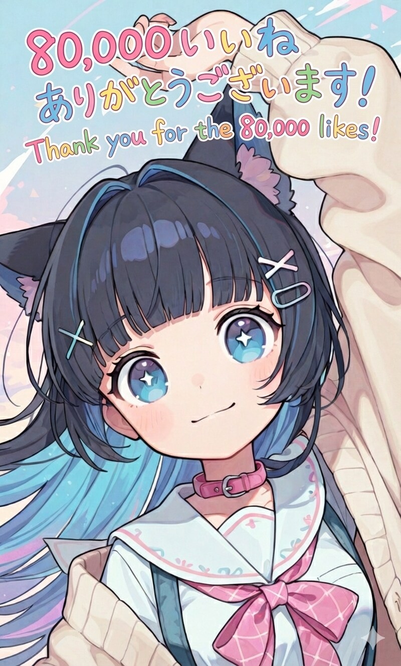 80,000いいねありがとうございます