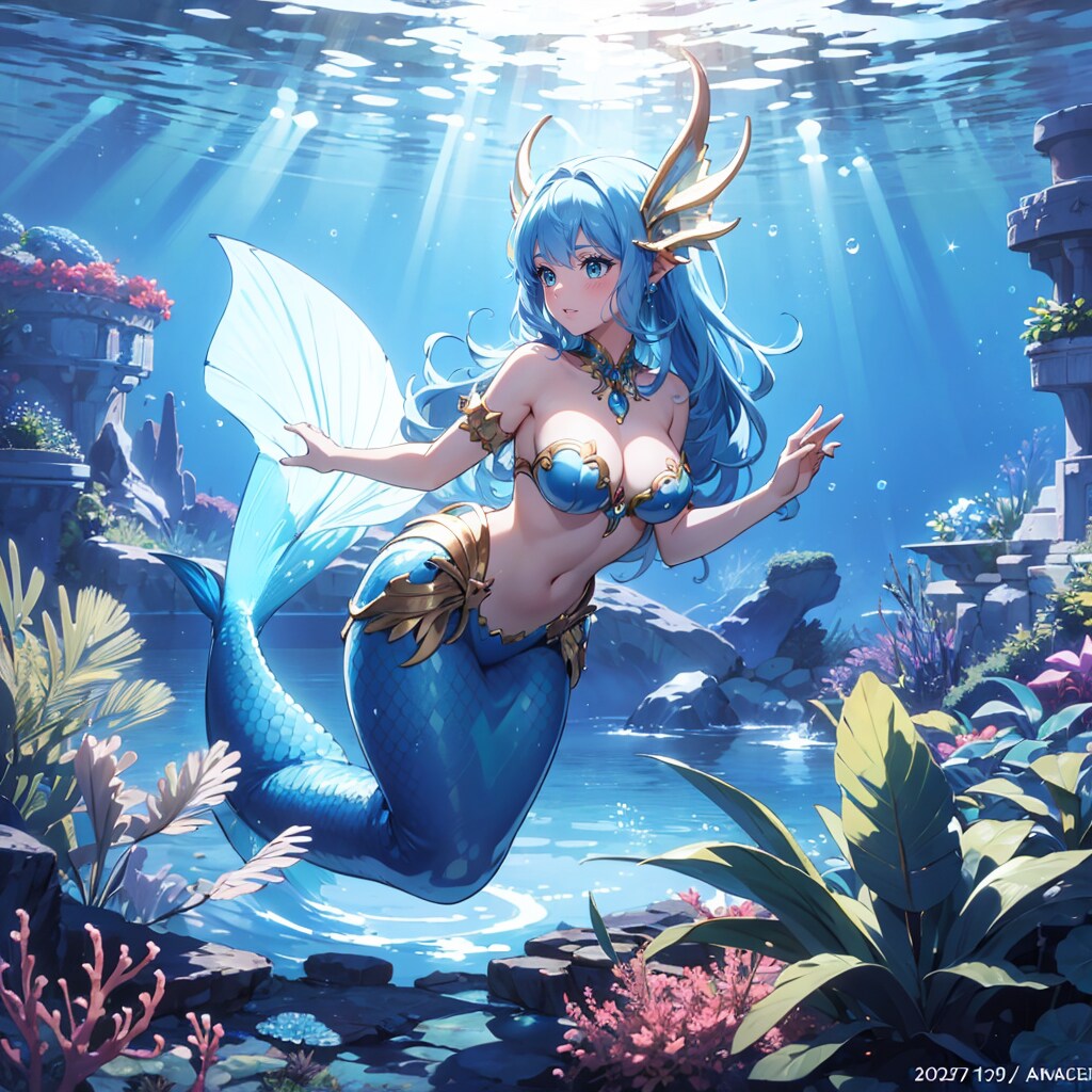 青髪人魚