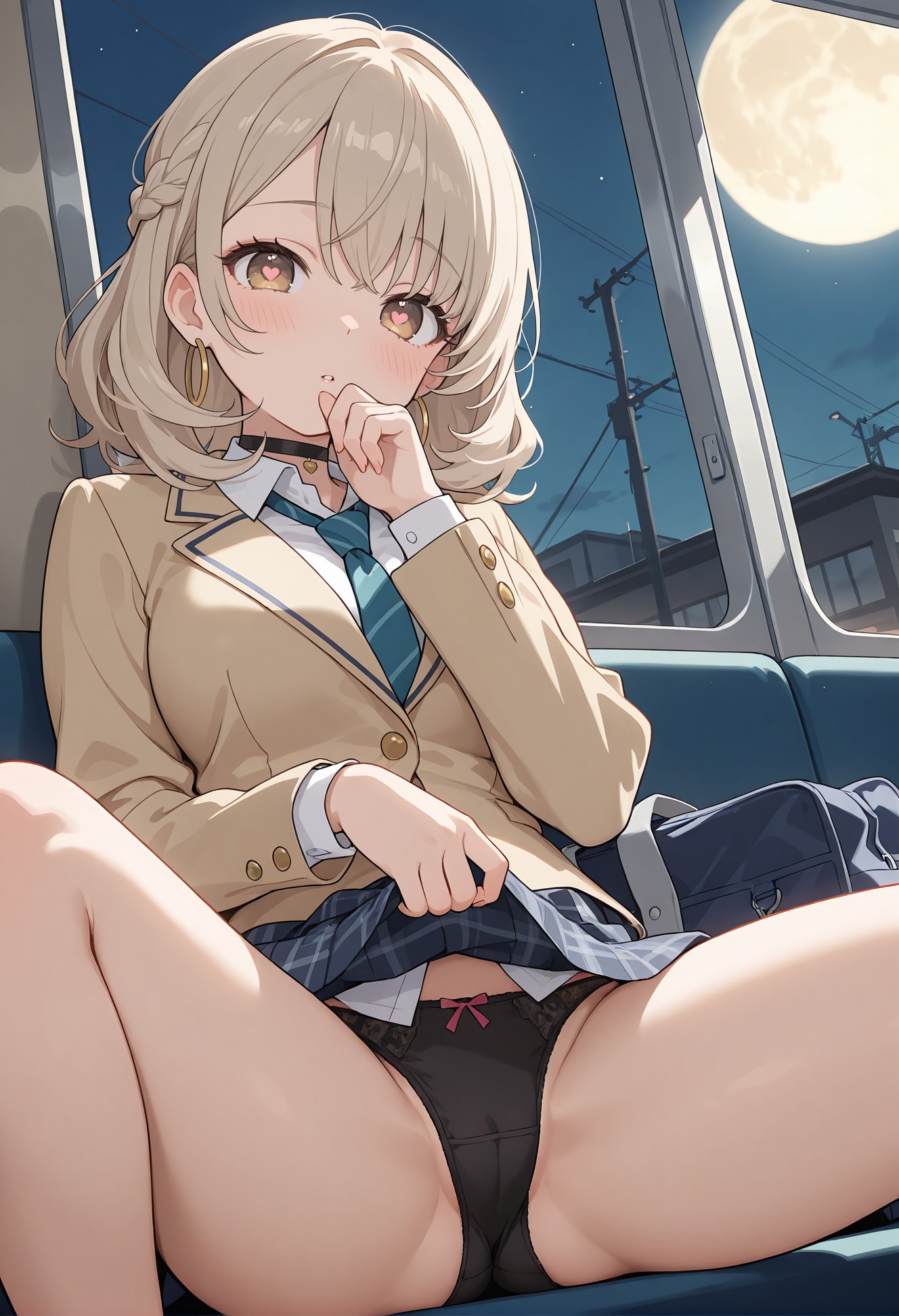 電車でパンモロ