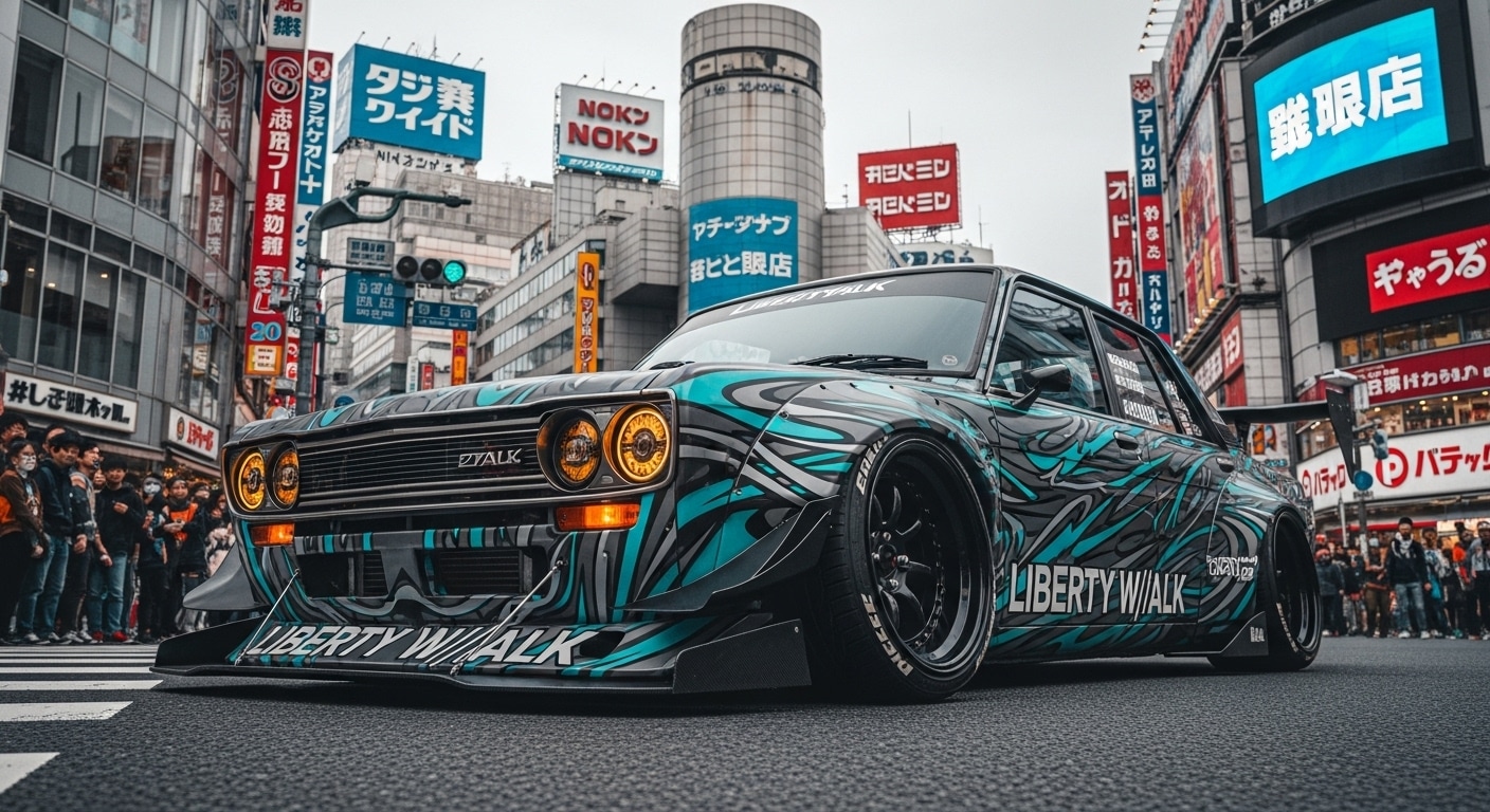 リバティーウォーク510ブルーバード | の人気AIイラスト・グラビア