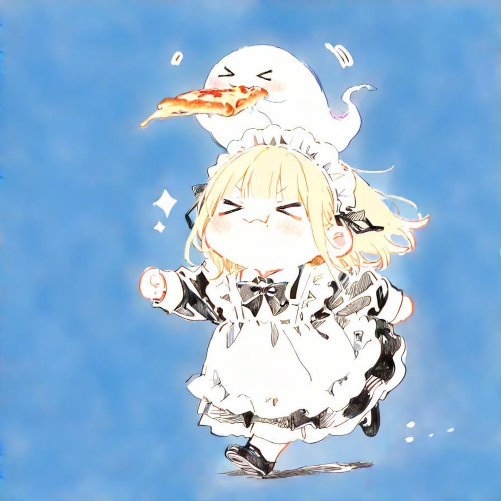 スキマ時間にプチ生成 オブ おピッツァメイドちゃん🍕👻