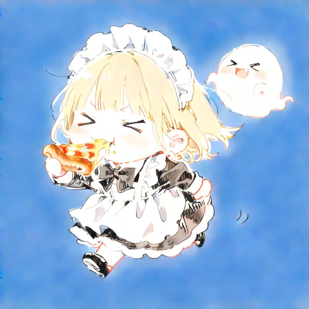 スキマ時間にプチ生成 オブ おピッツァメイドちゃん🍕👻