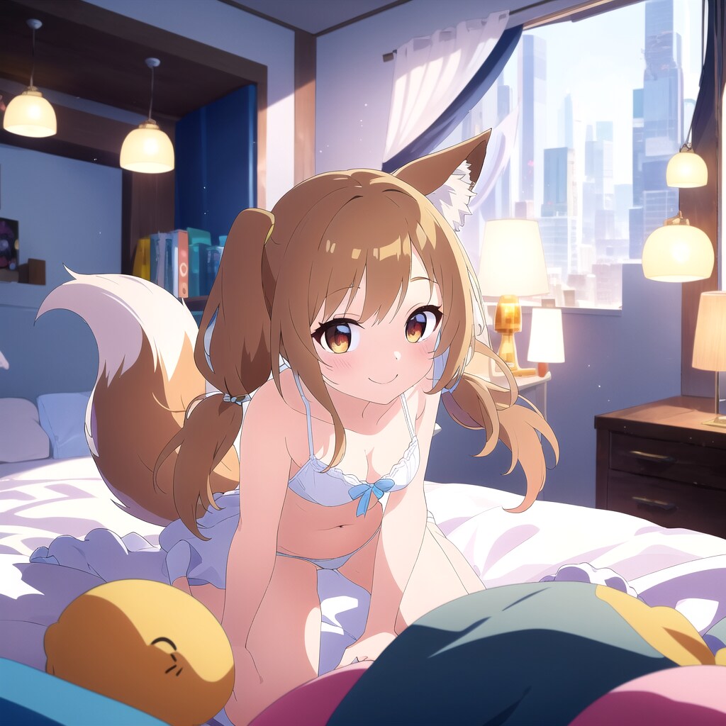 誘惑しているつもりの妖狐ちゃん（妖狐ちゃん妄想）　OPAL版 | の人気AIイラスト・グラビア