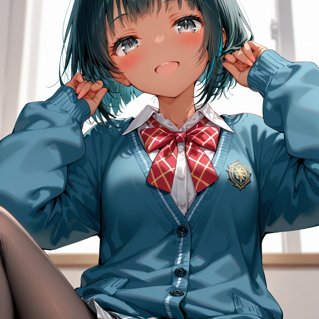 褐色ＪＫ　QILINちゃん | の人気AIイラスト・グラビア