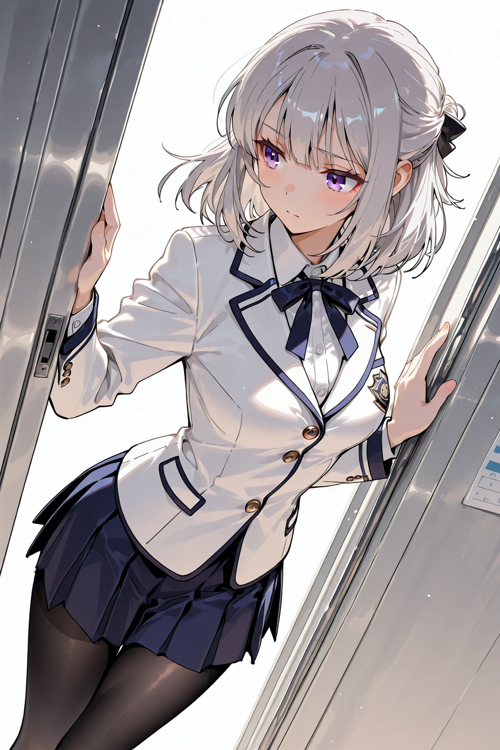 (1326)銀髪ちゃんブレザー