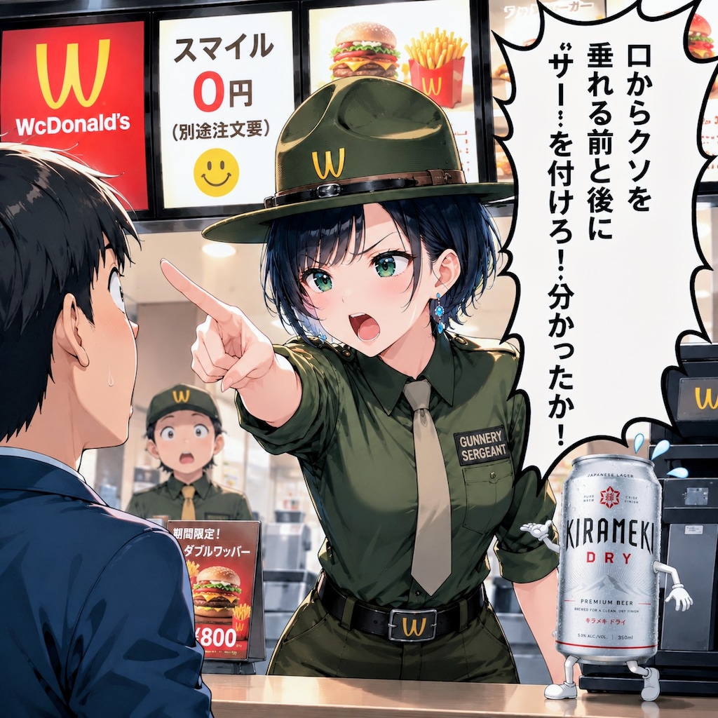 ハート溢れる接客をする藍音ちゃん