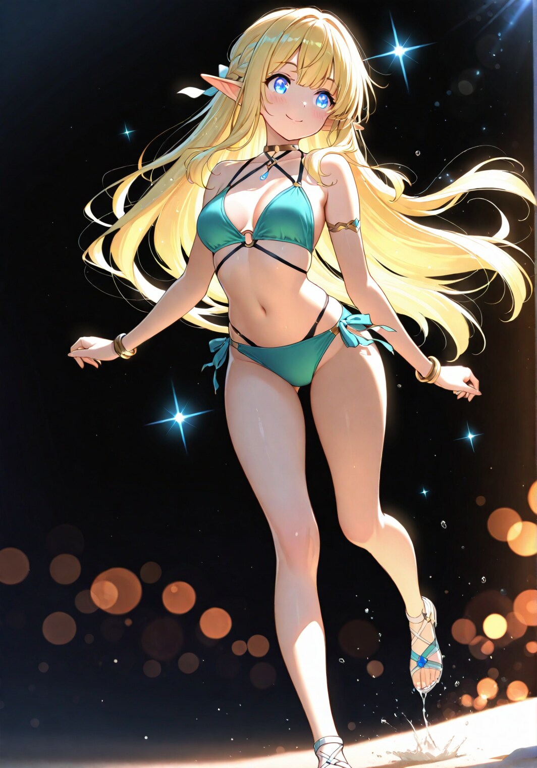 エルフ×ビキニ×海