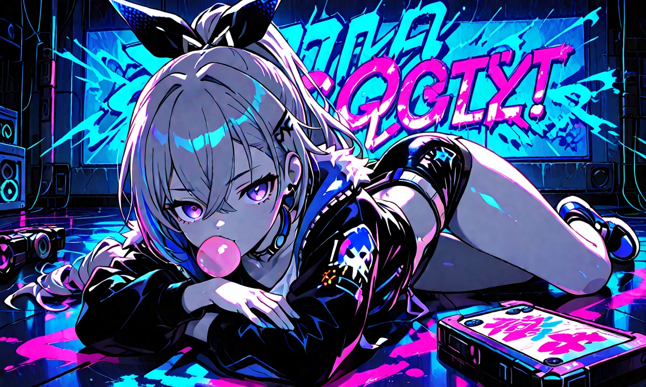 銀狼:SilverWolf（ネオン）（横追加） | の人気AIイラスト・グラビア