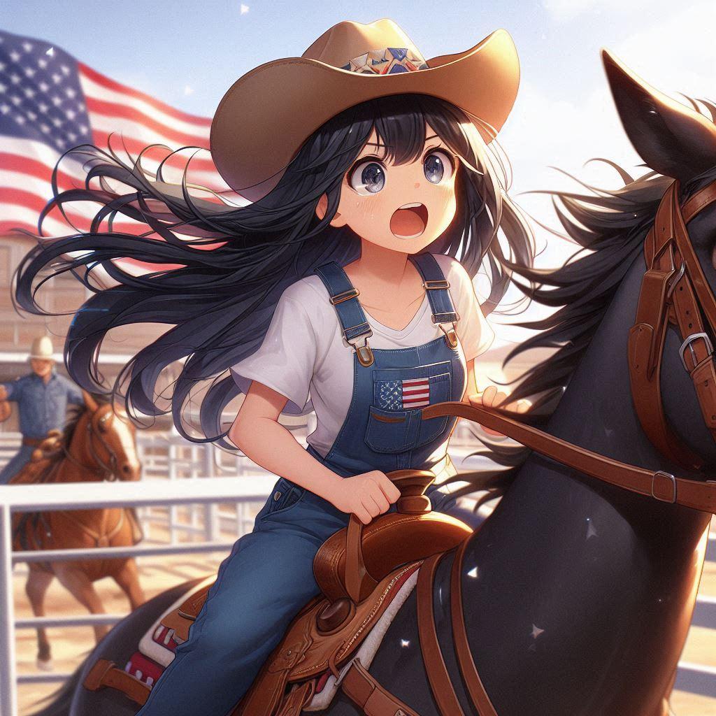 アメリカンロデオの猛特訓中 | の人気AIイラスト・グラビア