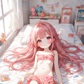 水着を着た女の子(水玉模様ver) 4枚目