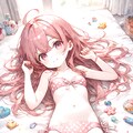 水着を着た女の子(水玉模様ver) 2枚目