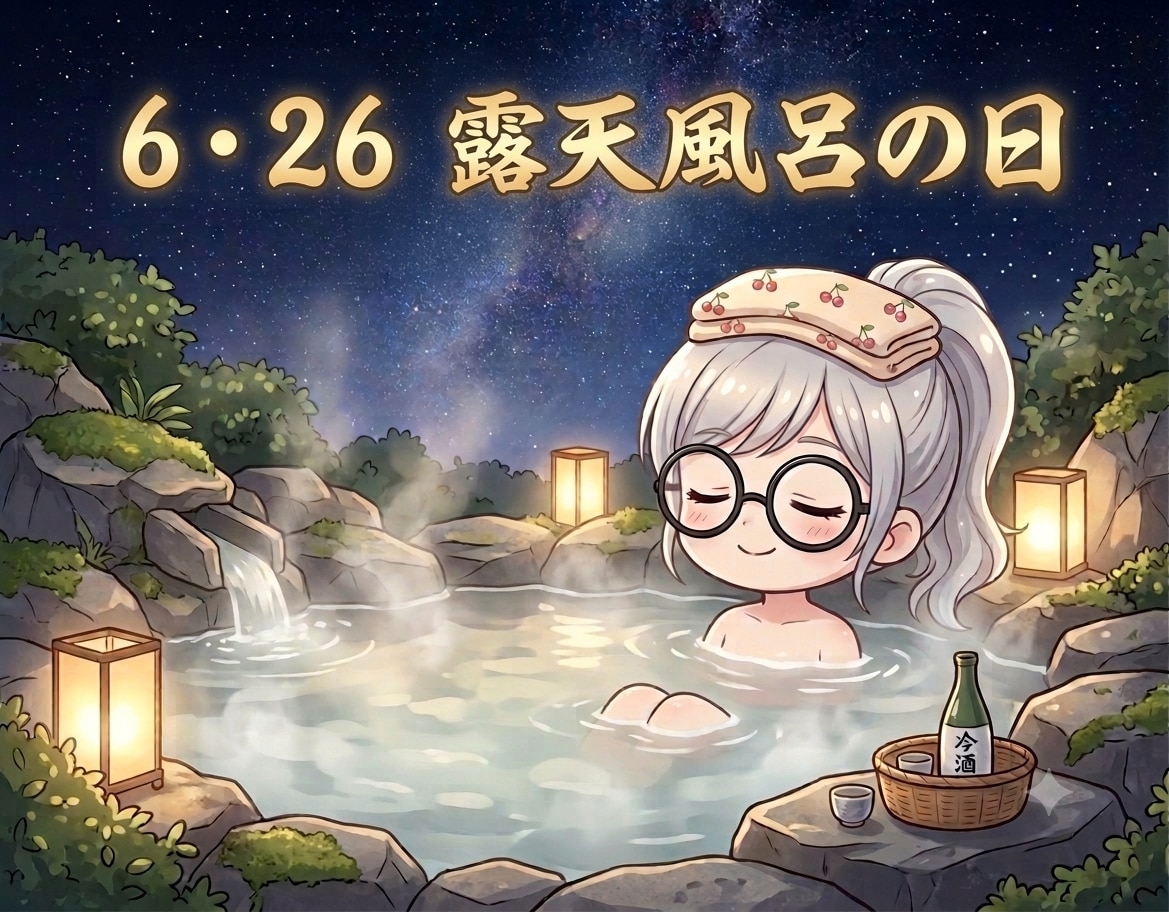 今日は「露天風呂の日」