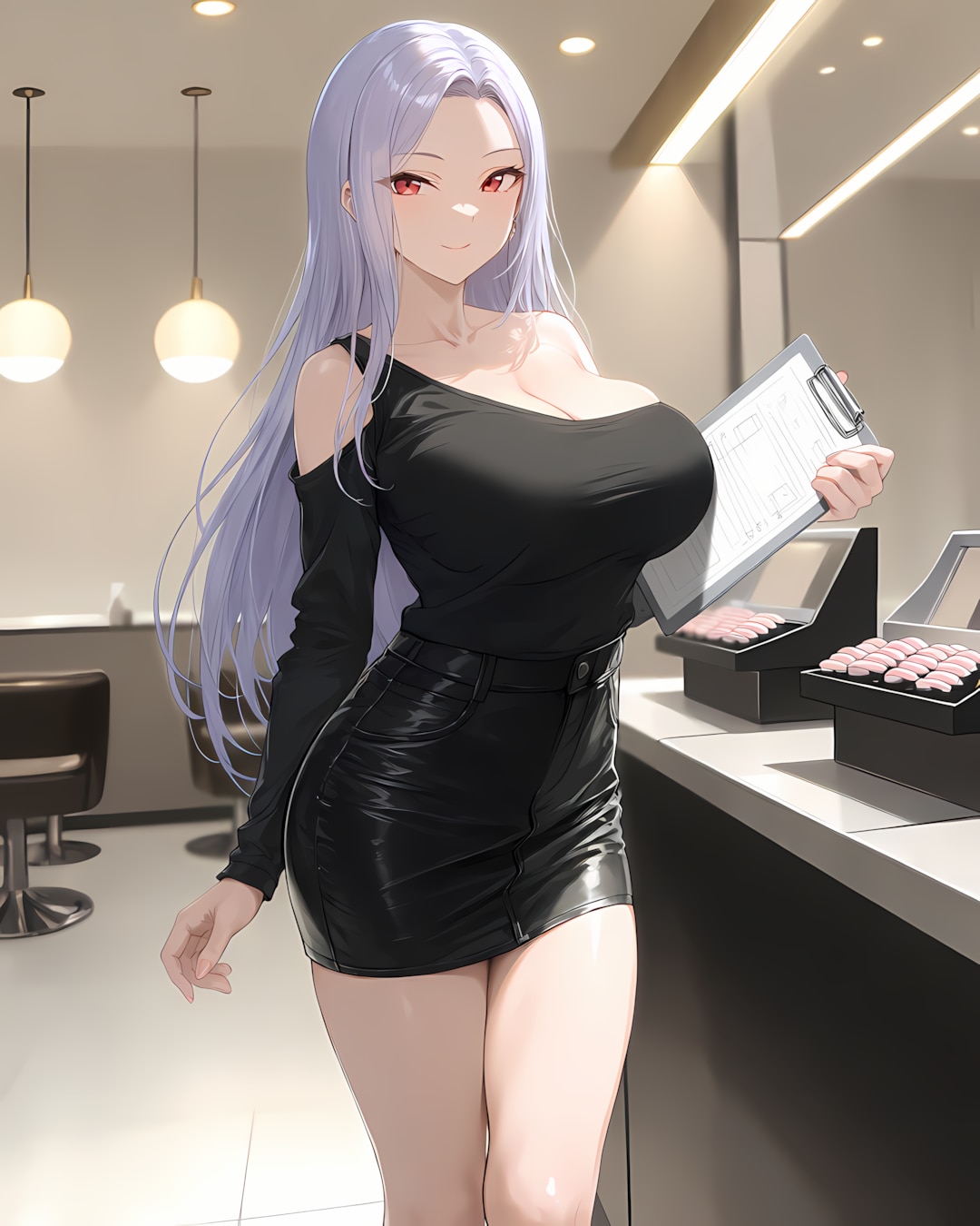 サロンで接客の合間のほっと一息📋✨