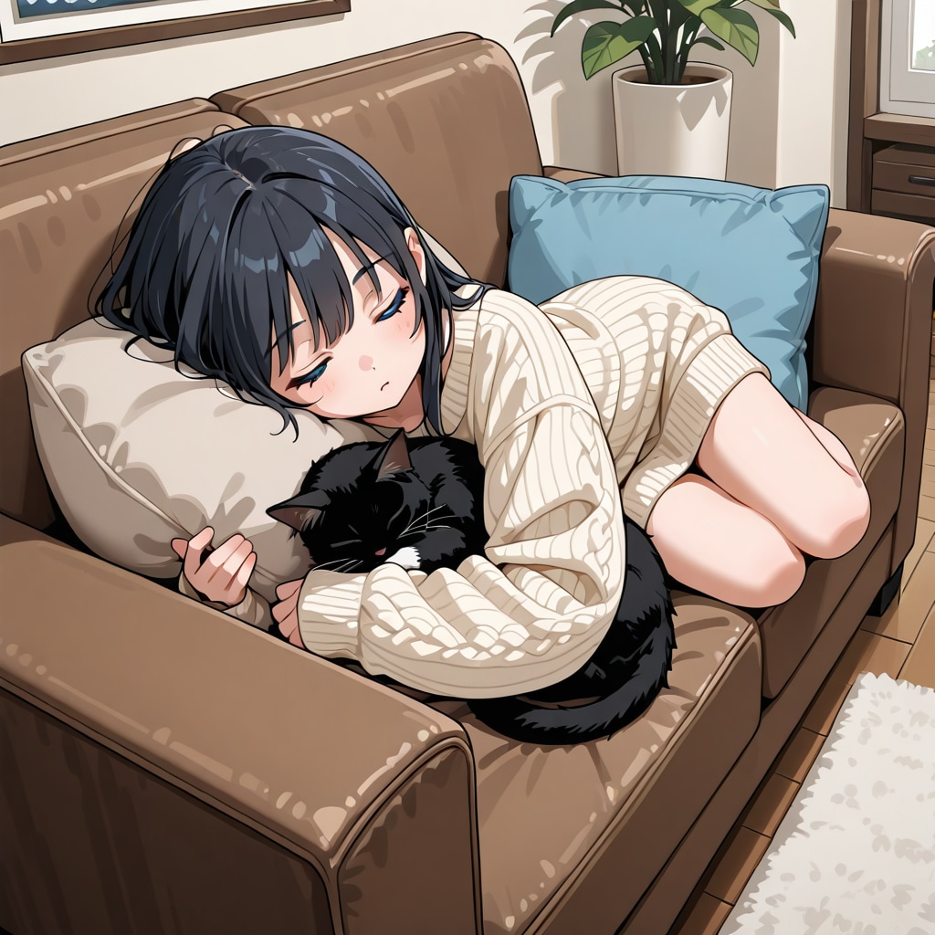 猫と一緒に