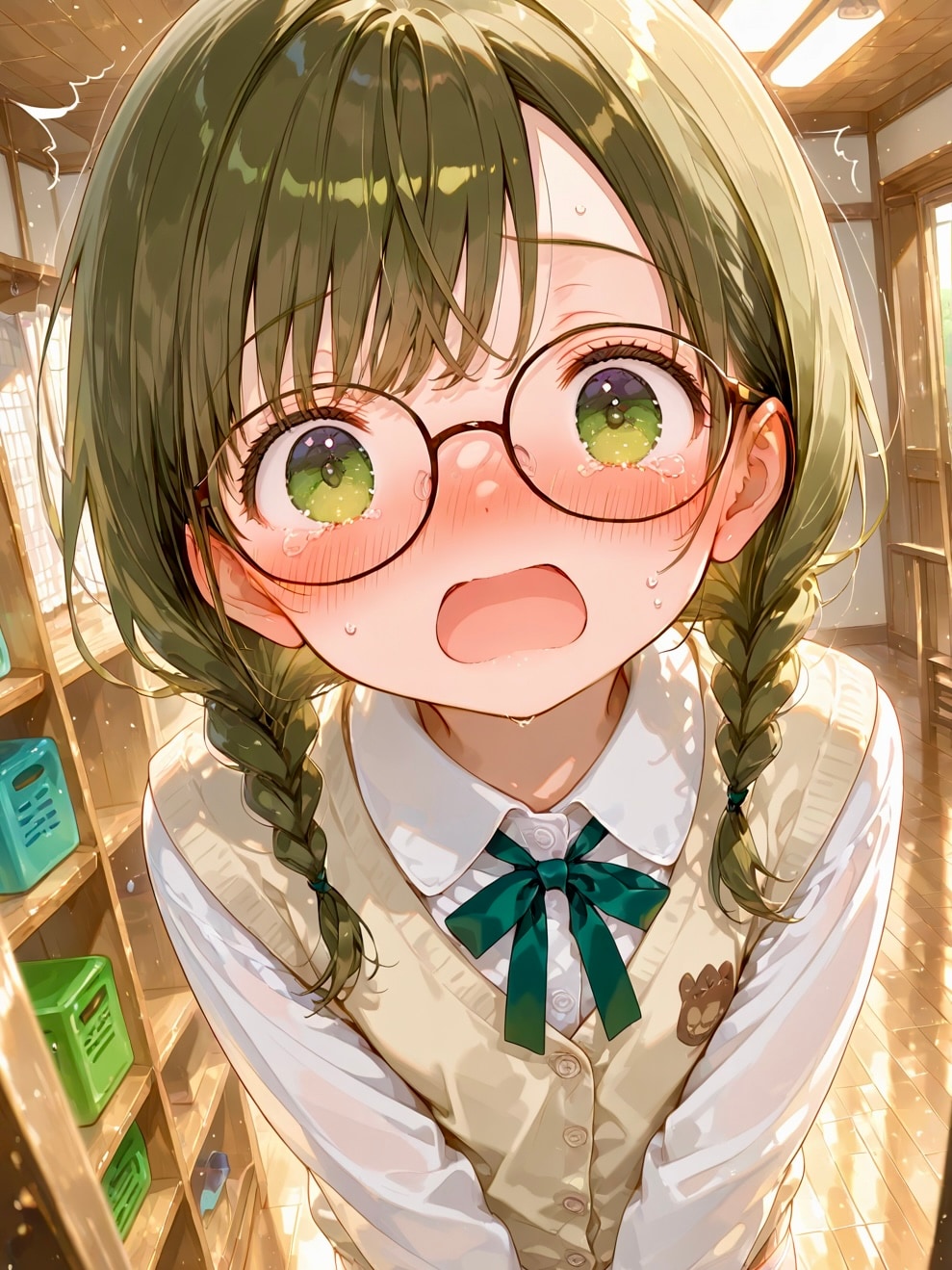 一般通過眼鏡三つ編みちゃん