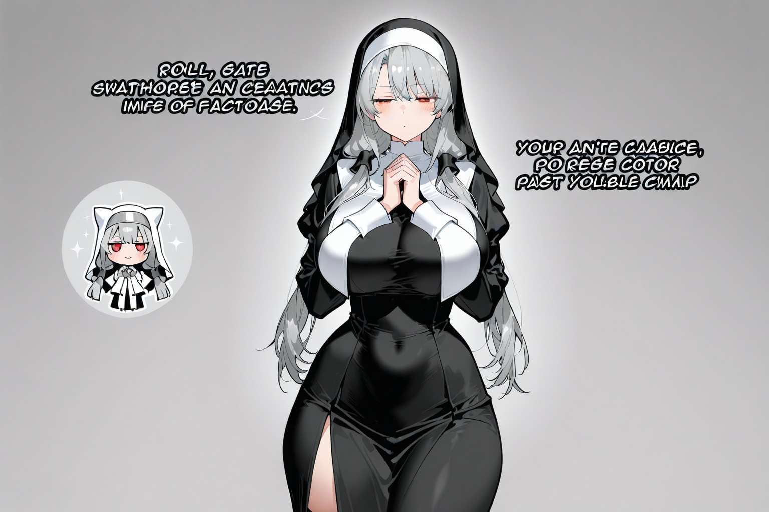 シスターと、ちびシスターちゃん。 | の人気AIイラスト・グラビア