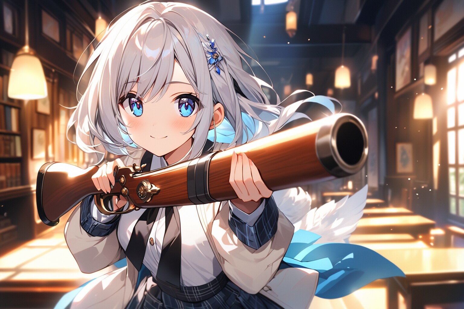 銀髪ボブで探偵の少女 | の人気AIイラスト・グラビア