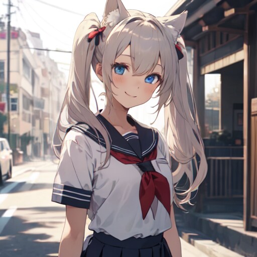 猫JK | の人気AIイラスト・グラビア