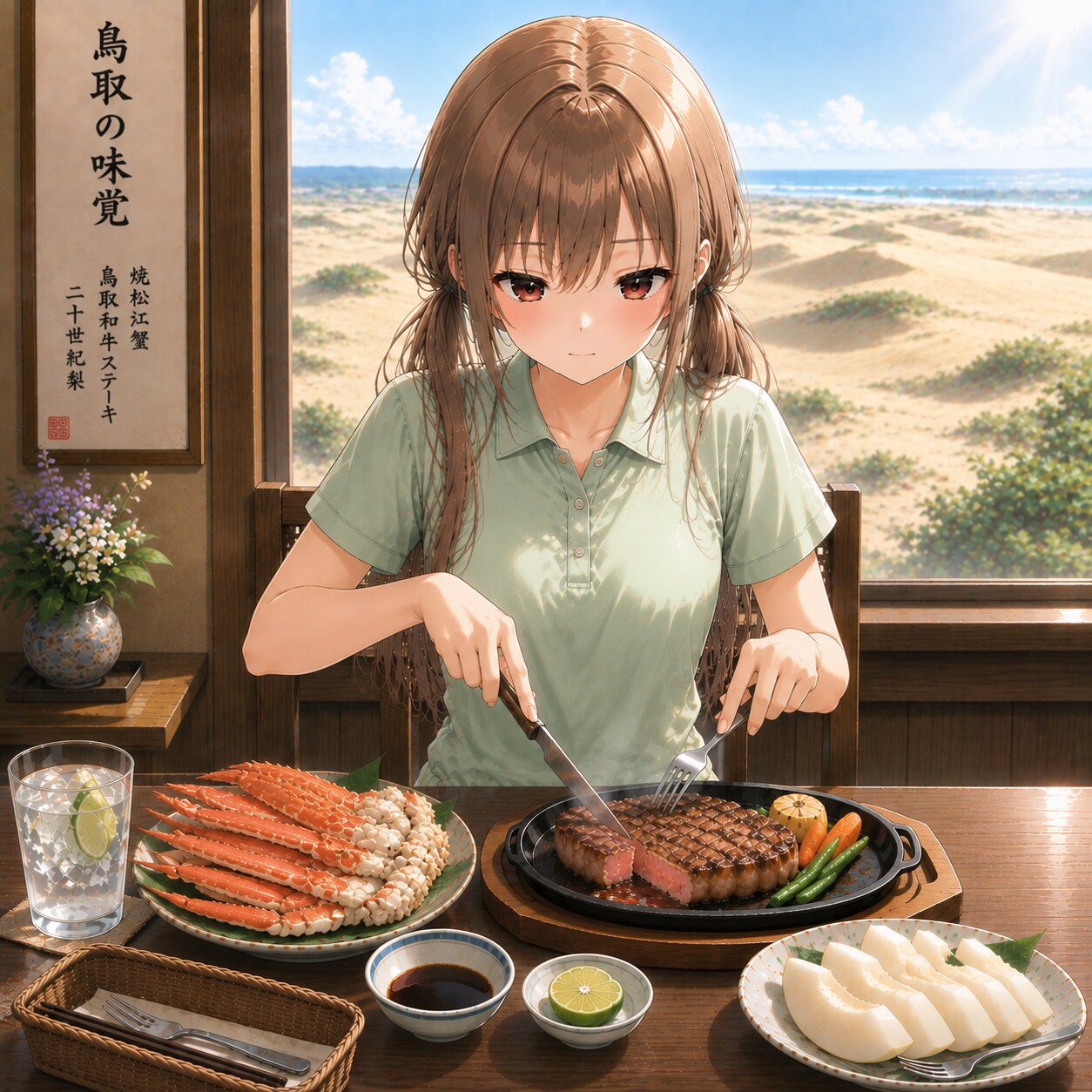 梢とランチ（６５）ここって高級店だよね💦 | の人気AIイラスト・グラビア