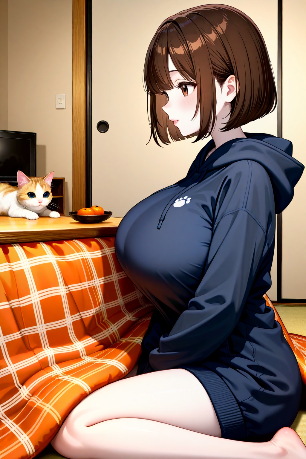 アキちゃんとこたつと子猫