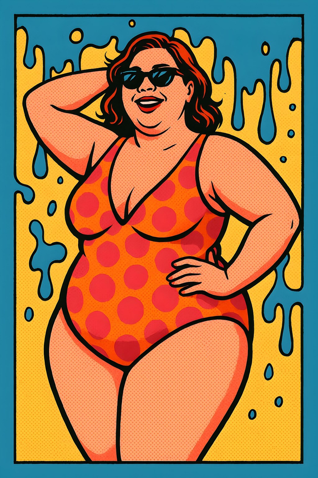 某有名な芸術家のオマージュ作品-ポップアート風-