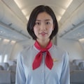 機内が暑くて脱いでしまうCAさん 7枚目