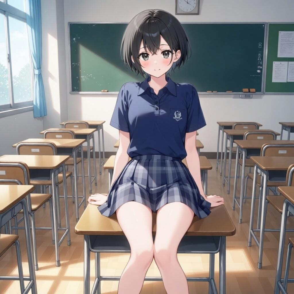 紺のポロシャツ