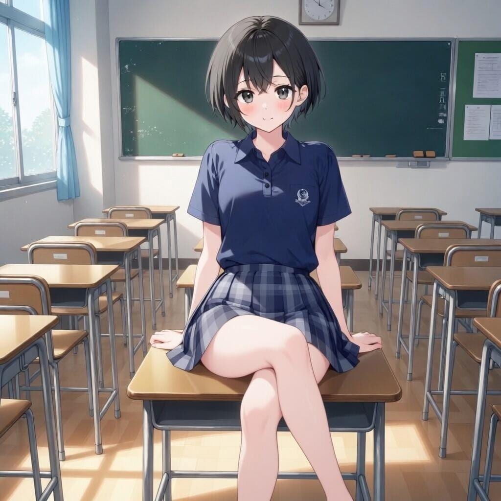 紺のポロシャツ