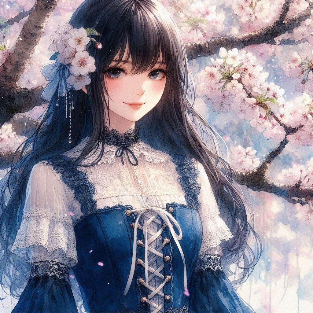 少女と桜 4