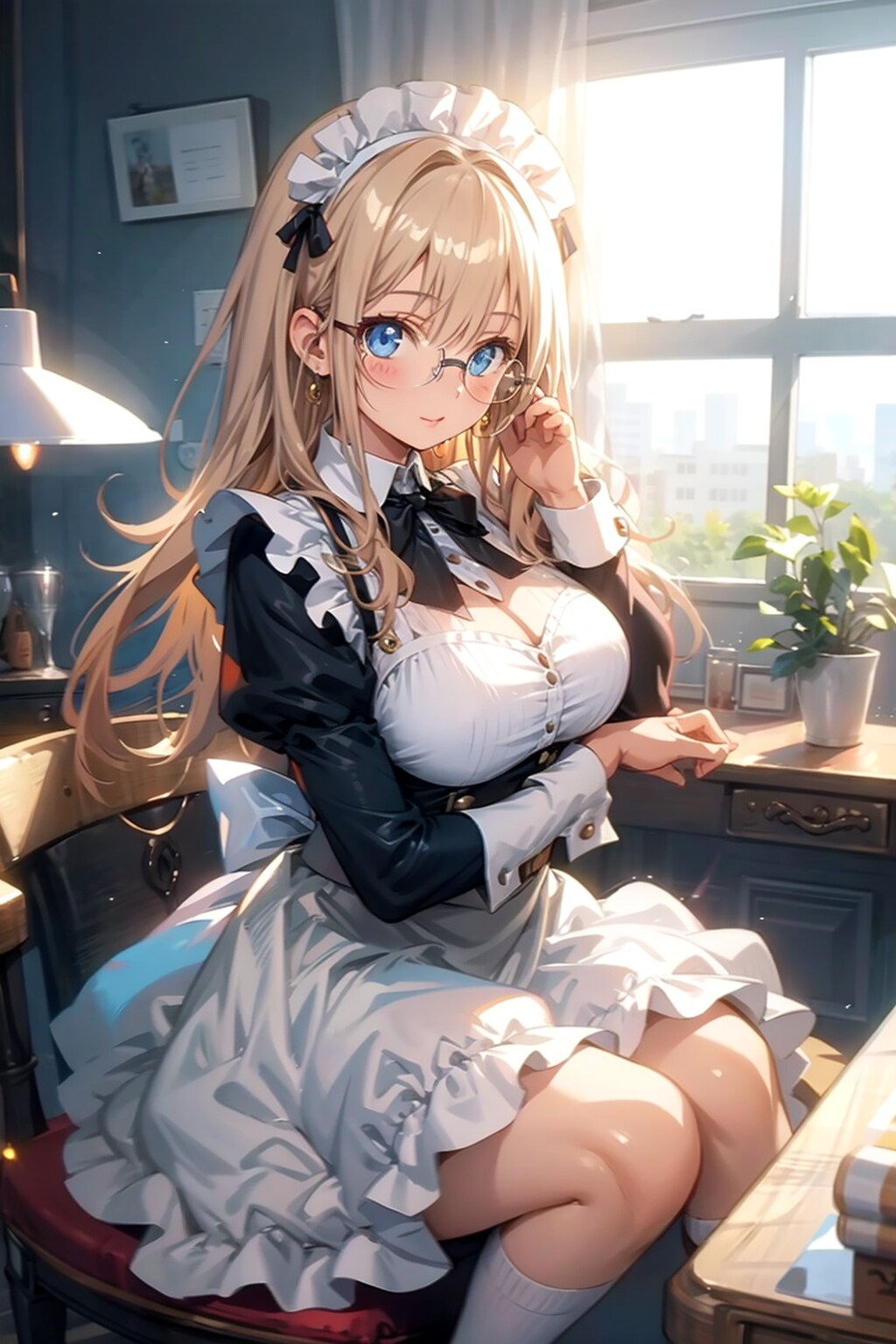メガネ美少女メイド | の人気AIイラスト・グラビア