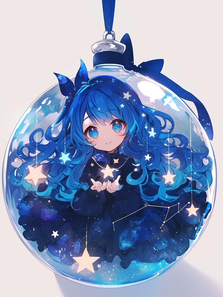 「瓶詰の少女」蒼50 | の人気AIイラスト・グラビア