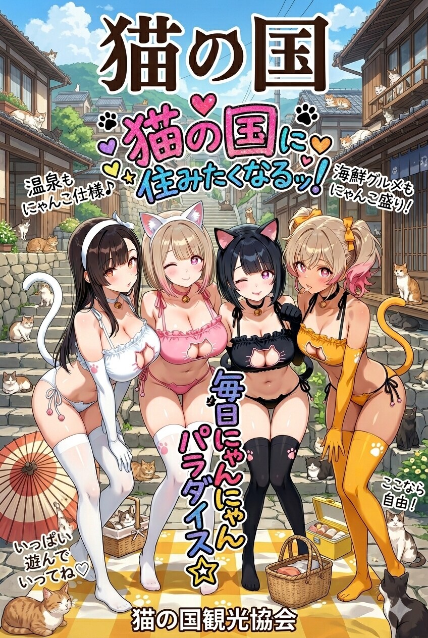 「猫の国」観光ポスター
