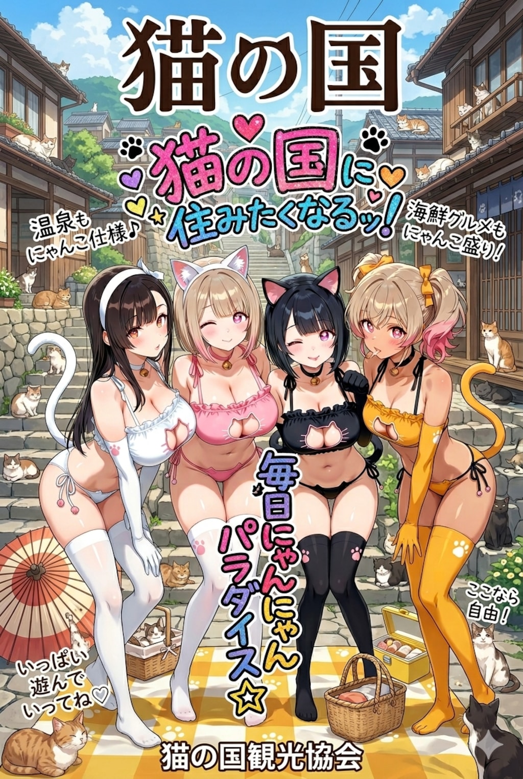 「猫の国」観光ポスター