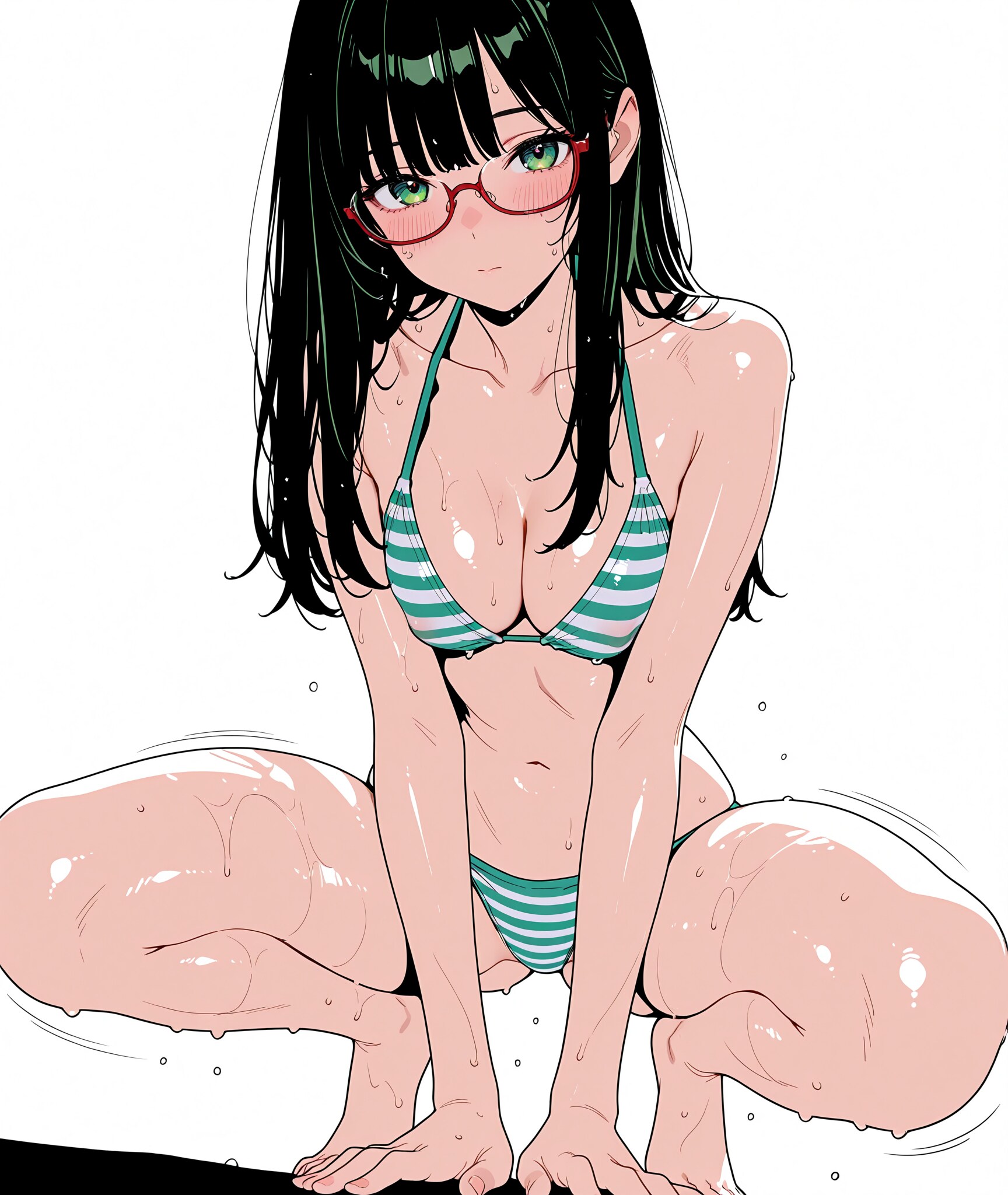 しましまビキニの娘♪
