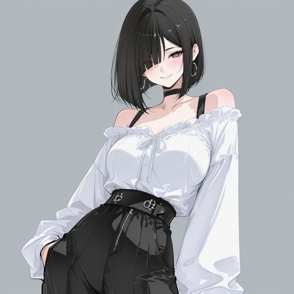 目隠れ美女