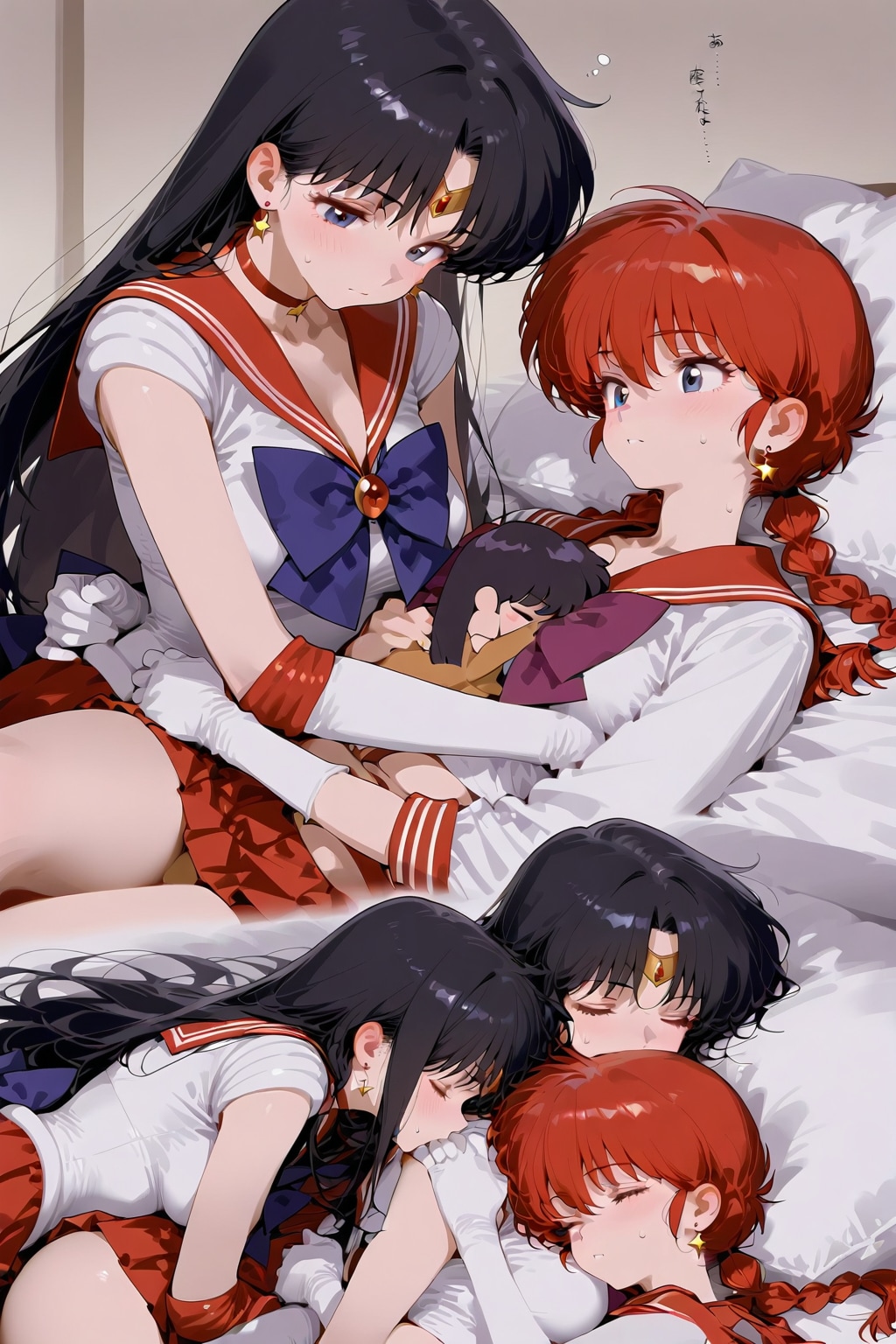 馬未を抱いてみたり、未麗を抱いてみたり