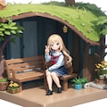 V4Bちゃんとミニチュアエフェクト✨やってみた　～ウッドカービング🌳を添えて 2枚目