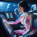 美人のお姉さんが操縦するスーパーロボットのコックピット 11枚目