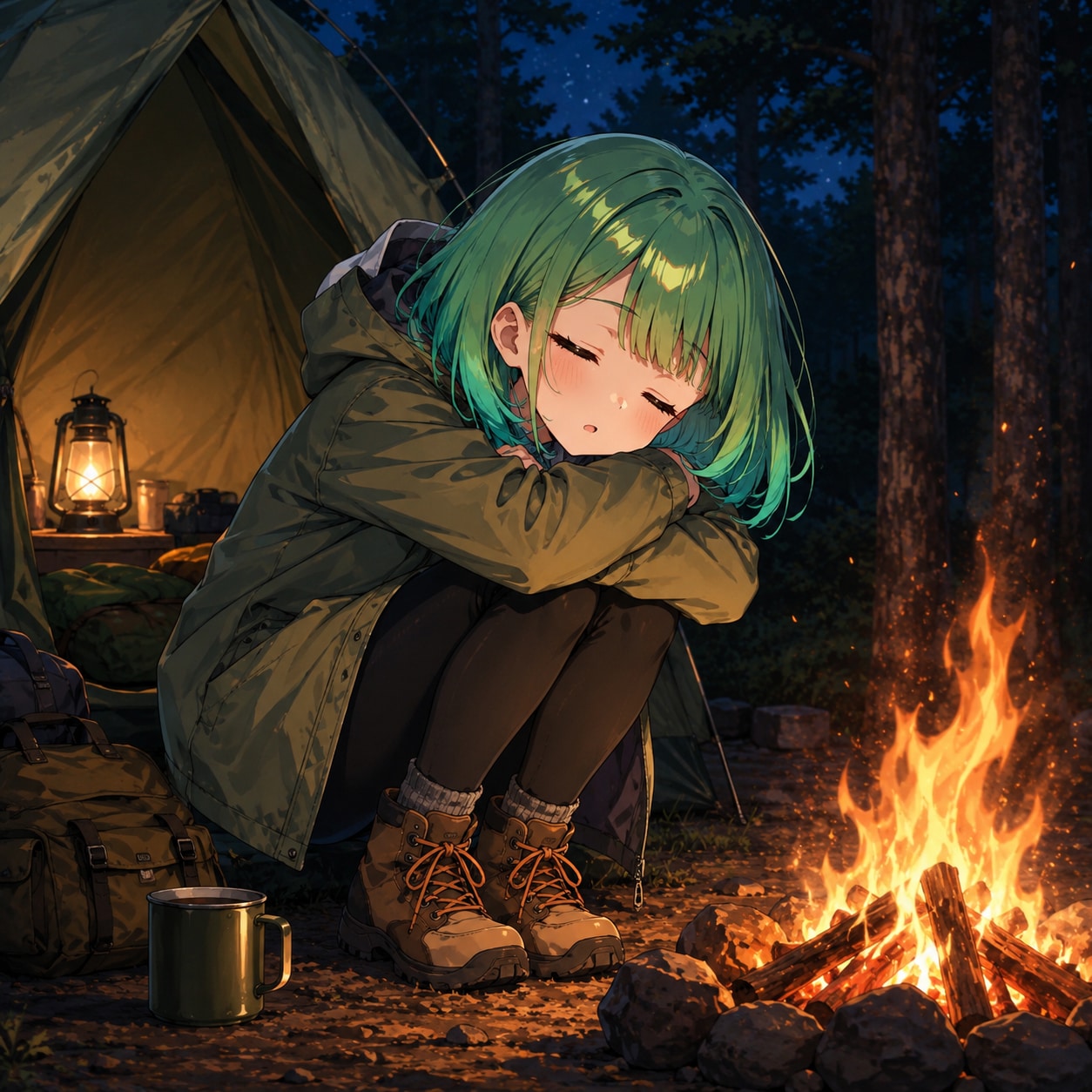 焚き火の癒し