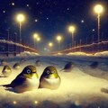 White-eyes in winter night (2) 3枚目
