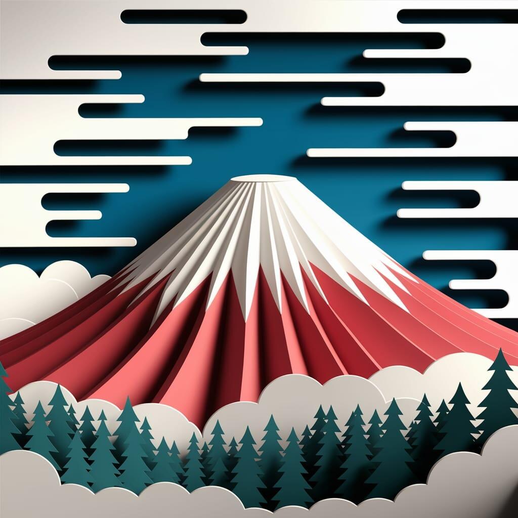 紙の赤富士