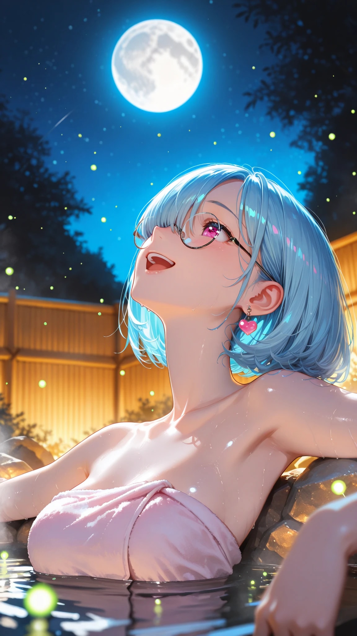 蛍と月
