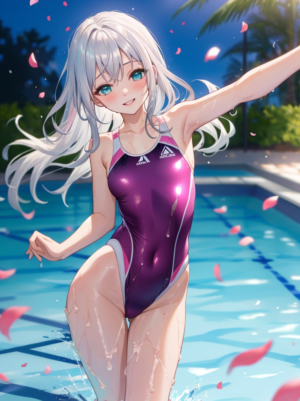 プール最高です。