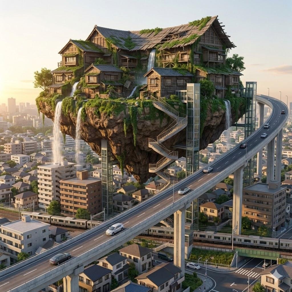 高い所に存在する村